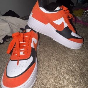Nike Bold Orange and White Athletic Shoes